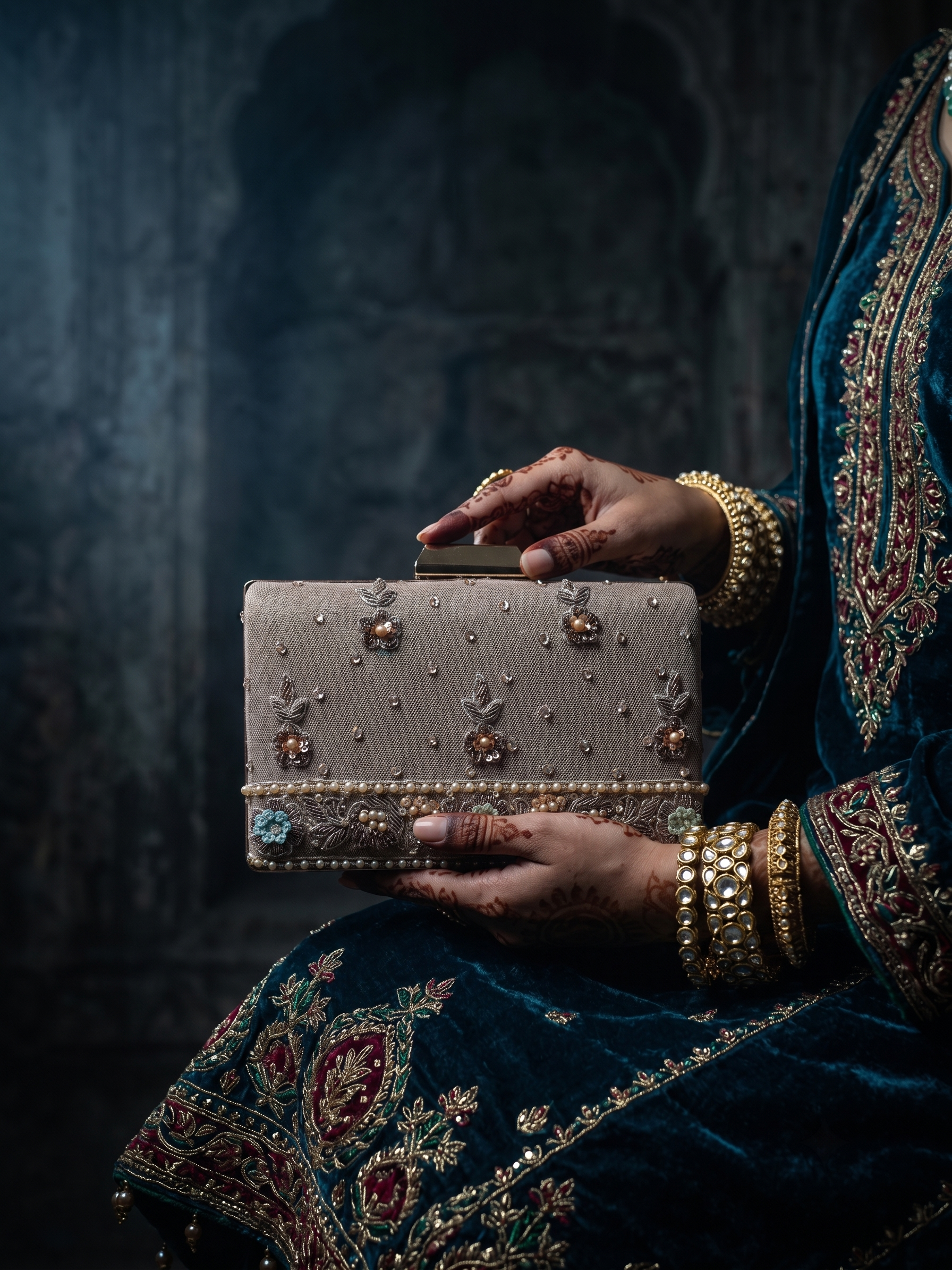 Champagne Bloom Clutch