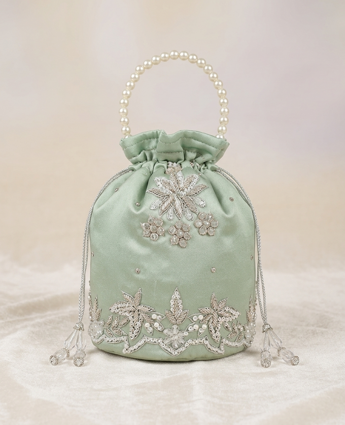 Mint Étoile Potli - wedding accessory by Karigur Bridal, view 2