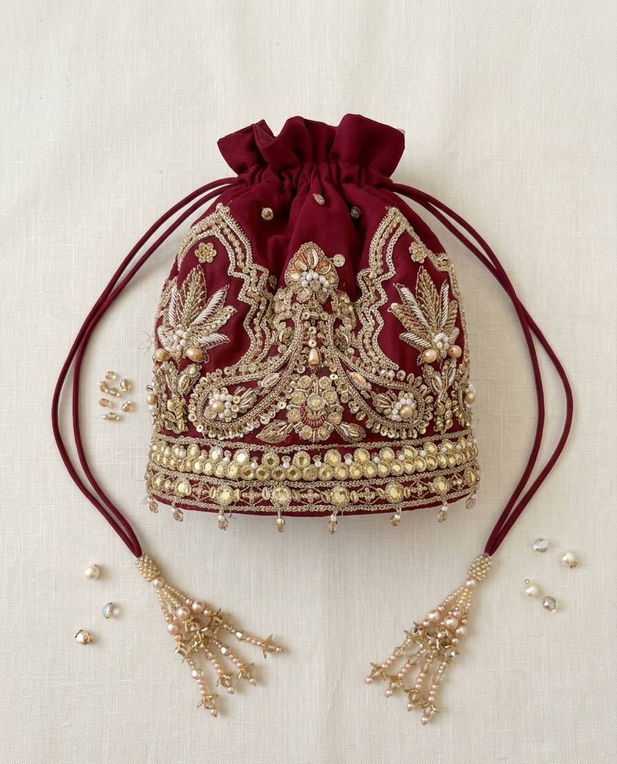 Mughal Ruby Potli - wedding accessory by Karigur Bridal, view 2