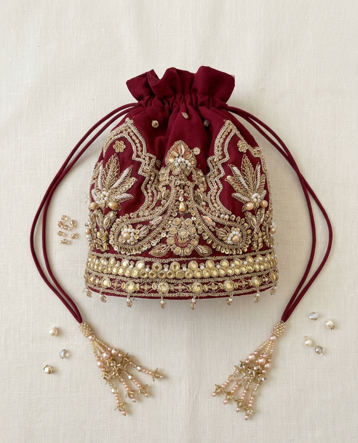 Mughal Ruby Potli - wedding accessory by Karigur Bridal, view 2