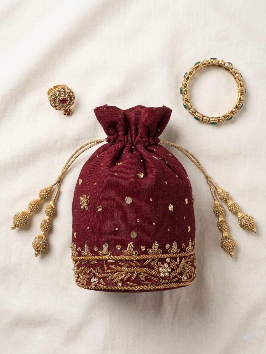 Ruby Zari Potli - wedding accessory by Karigur Bridal, view 2