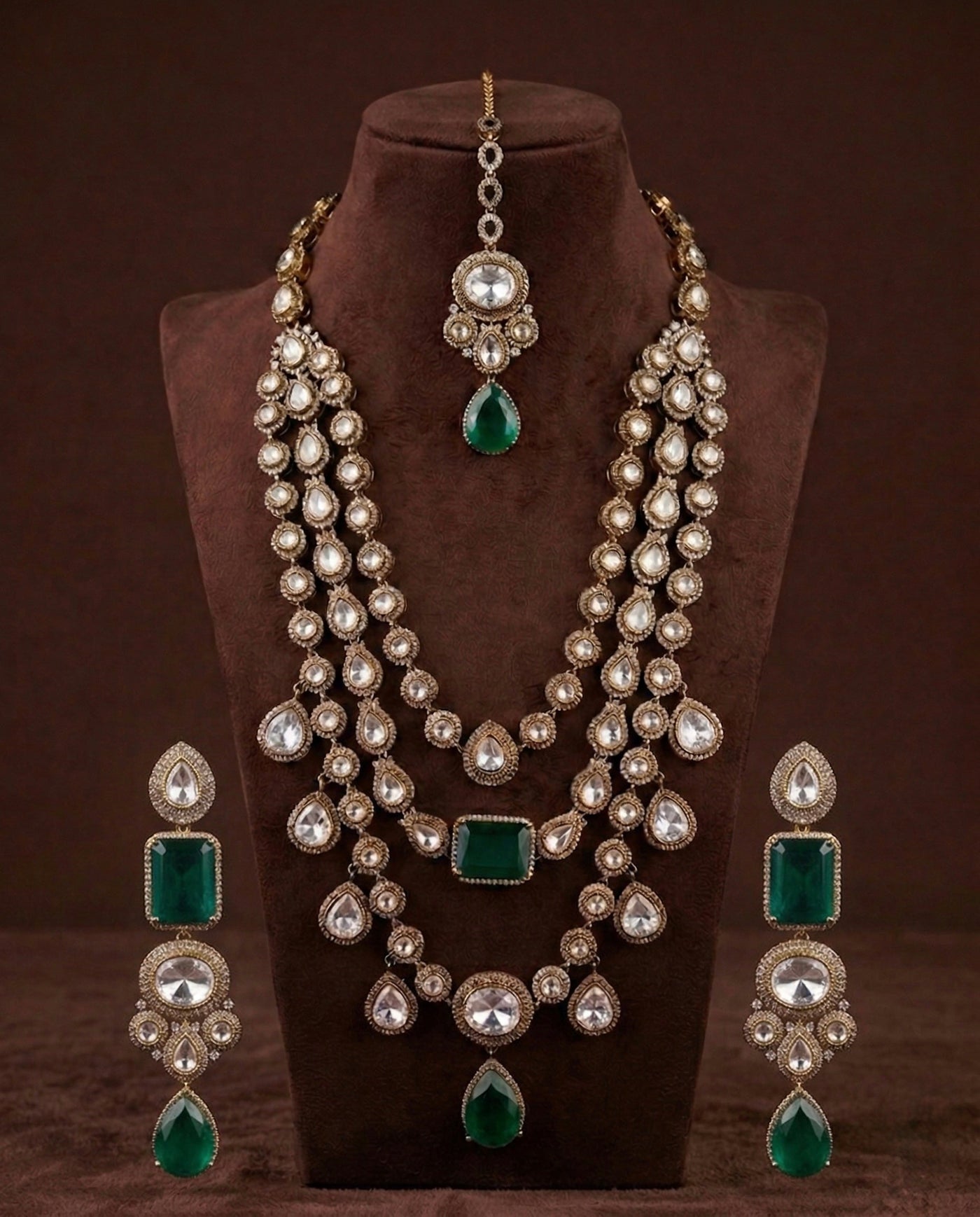 Emerald Ice Royale Set - bridal look by Karigur Bridal