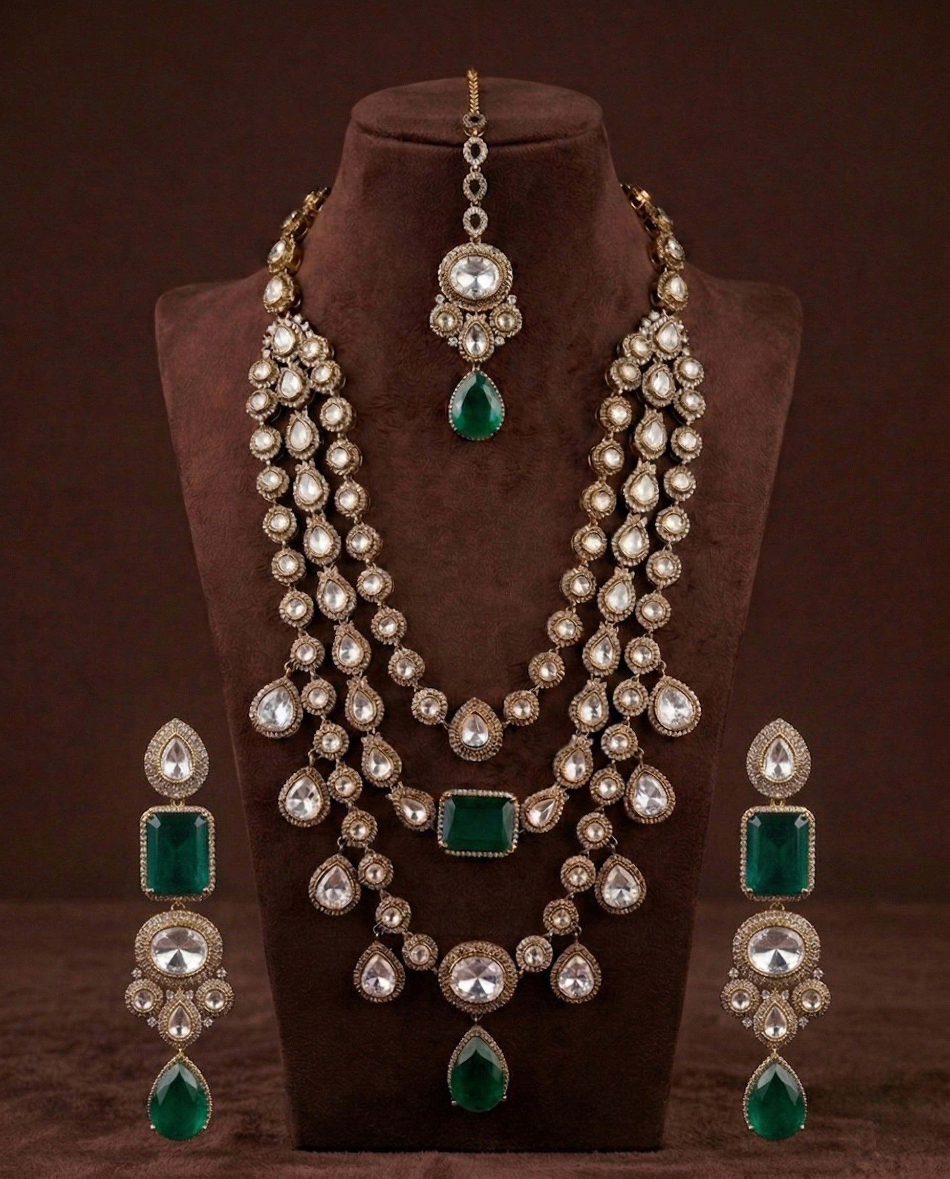 Emerald Ice Royale Set - bridal look by Karigur Bridal