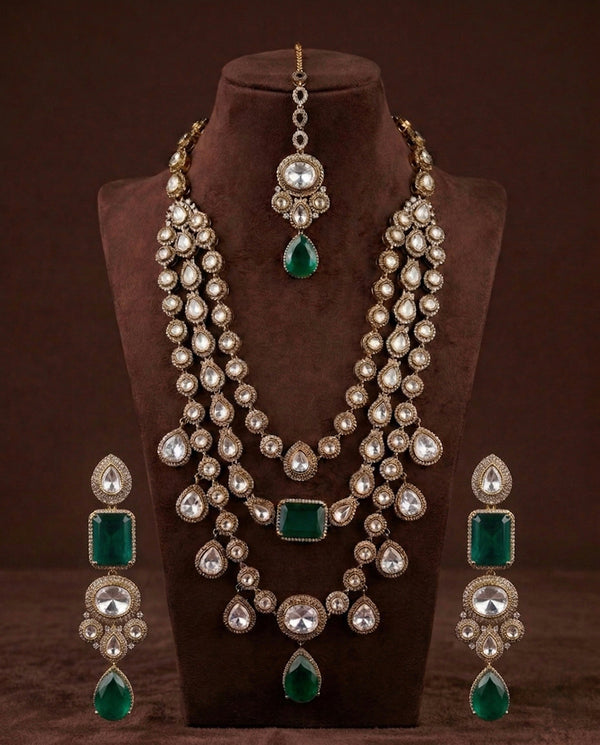 Emerald Ice Royale Set - bridal look by Karigur Bridal