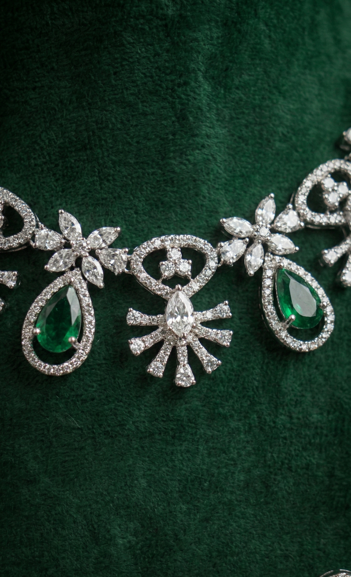 Emerald Radiance Set - occasion wear by Karigur Bridal, view 2