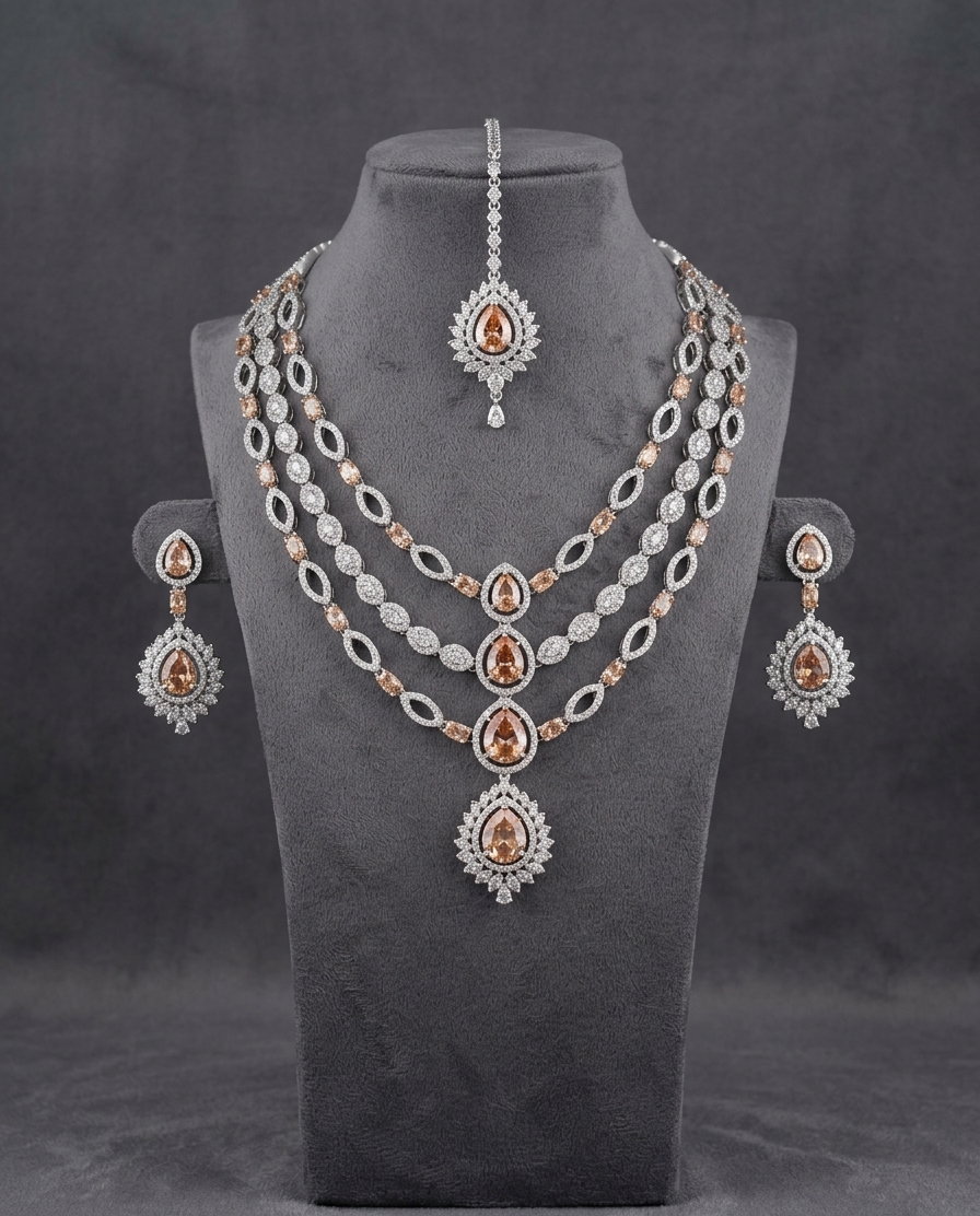Golden Amber Glow Set - occasion wear by Karigur Bridal
