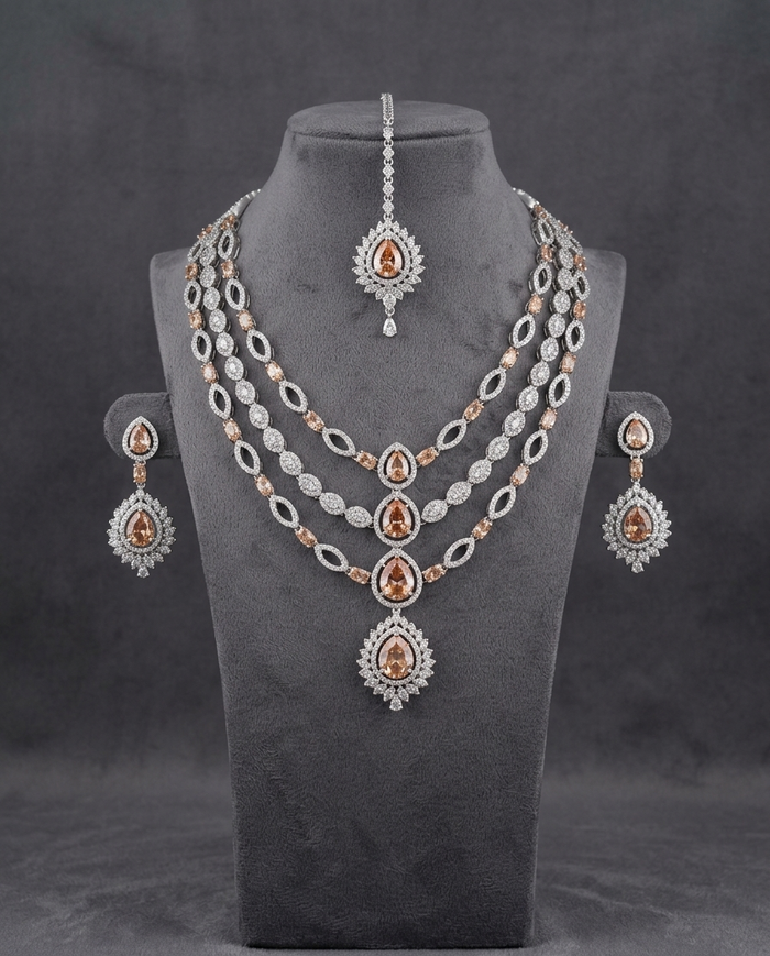 Golden Amber Glow Set - occasion wear by Karigur Bridal