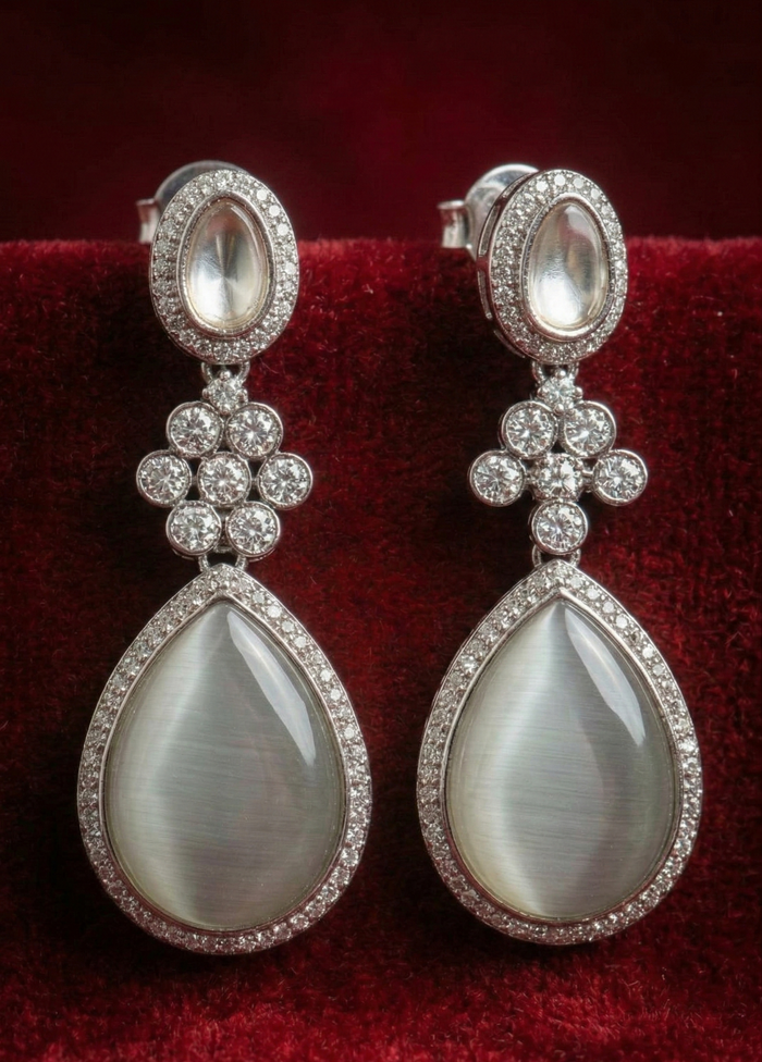 Ivory Crystal Cascade Set - occasion wear by Karigur Bridal, view 3