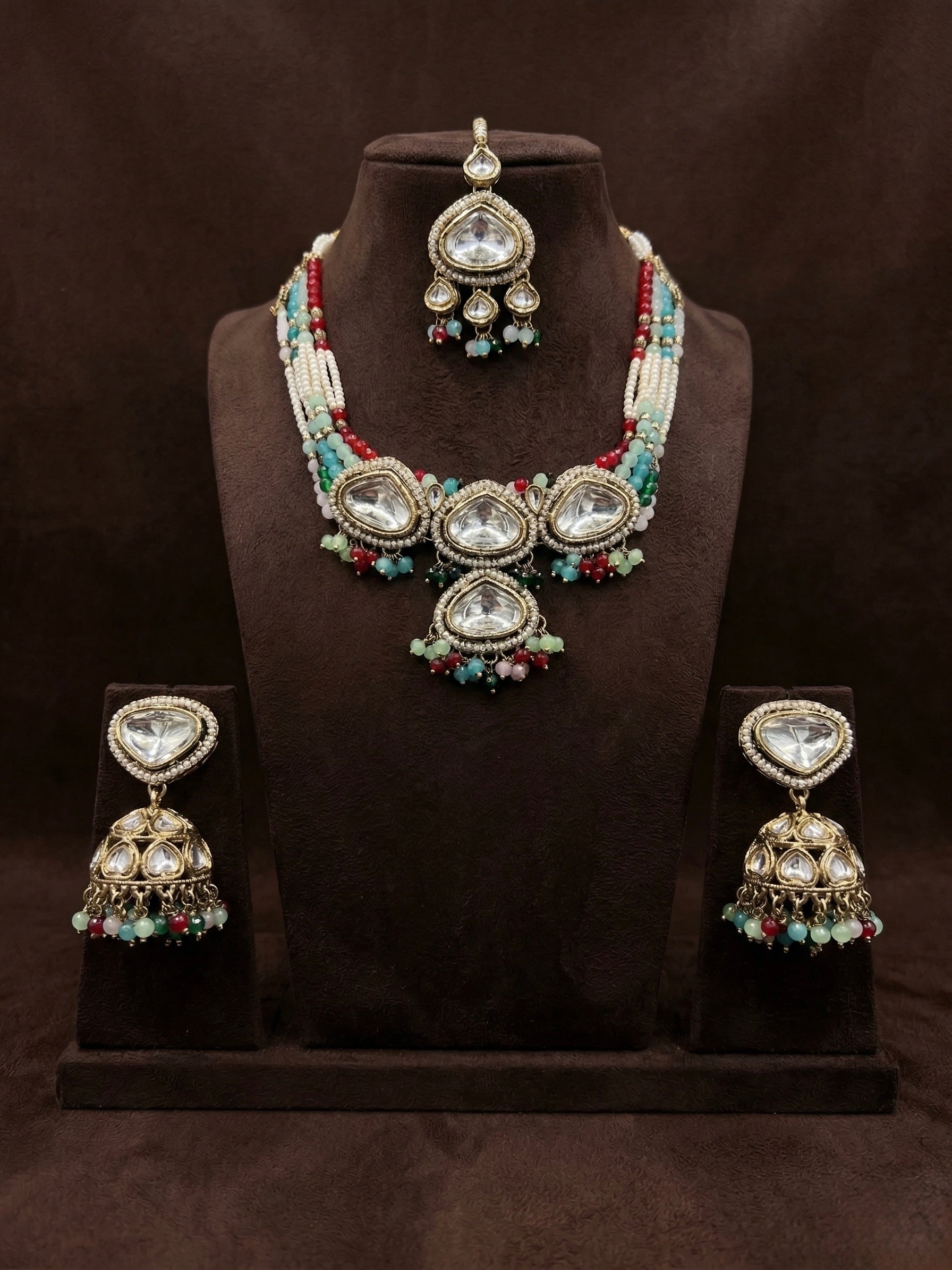 Polki Multicolor Royale Set - occasion wear by Karigur Bridal