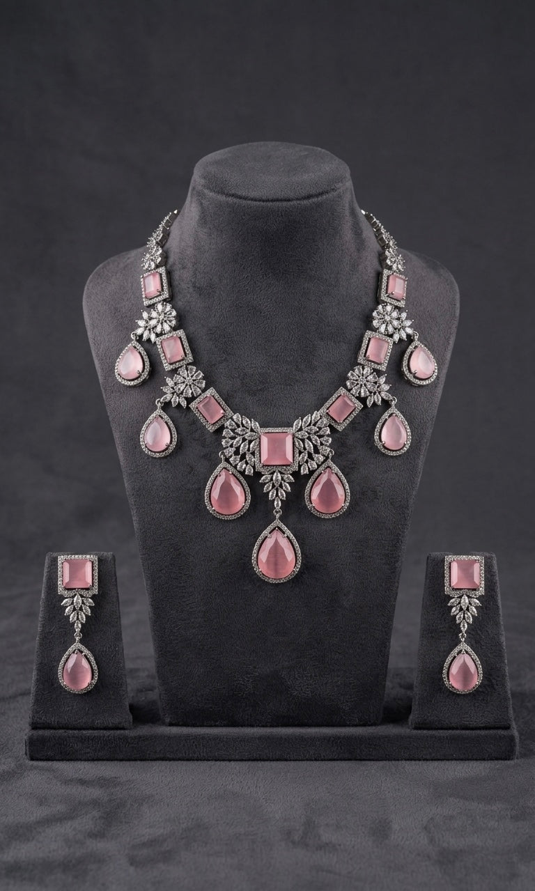 Rose Quartz Radiance Set - occasion wear by Karigur Bridal