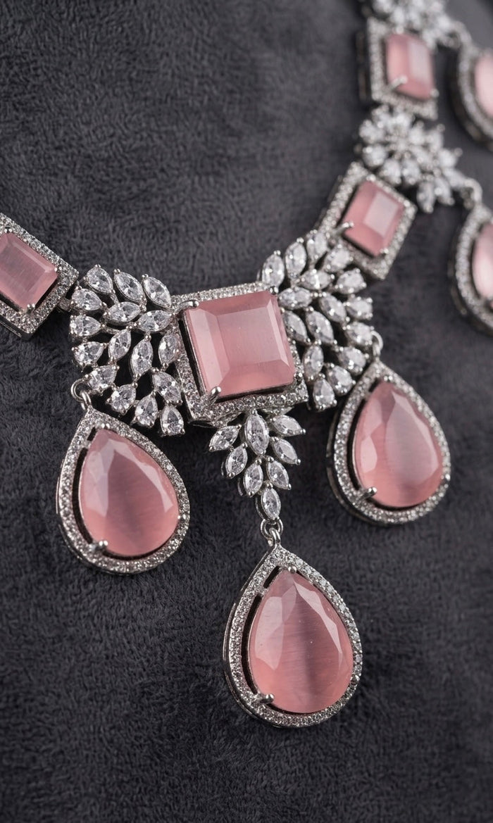 Rose Quartz Radiance Set - occasion wear by Karigur Bridal, view 2