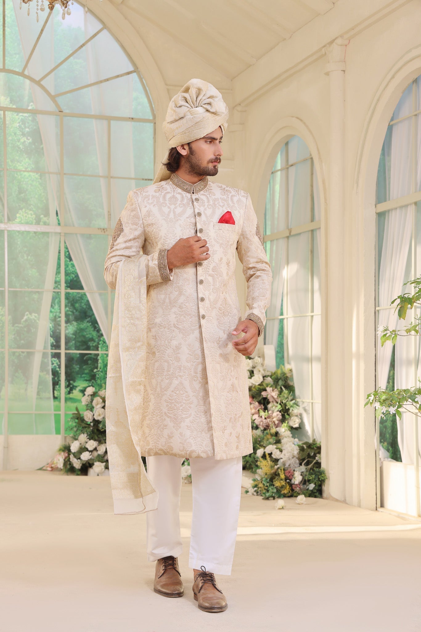 Aakib - groom sherwani by Karigur Bridal, view 2
