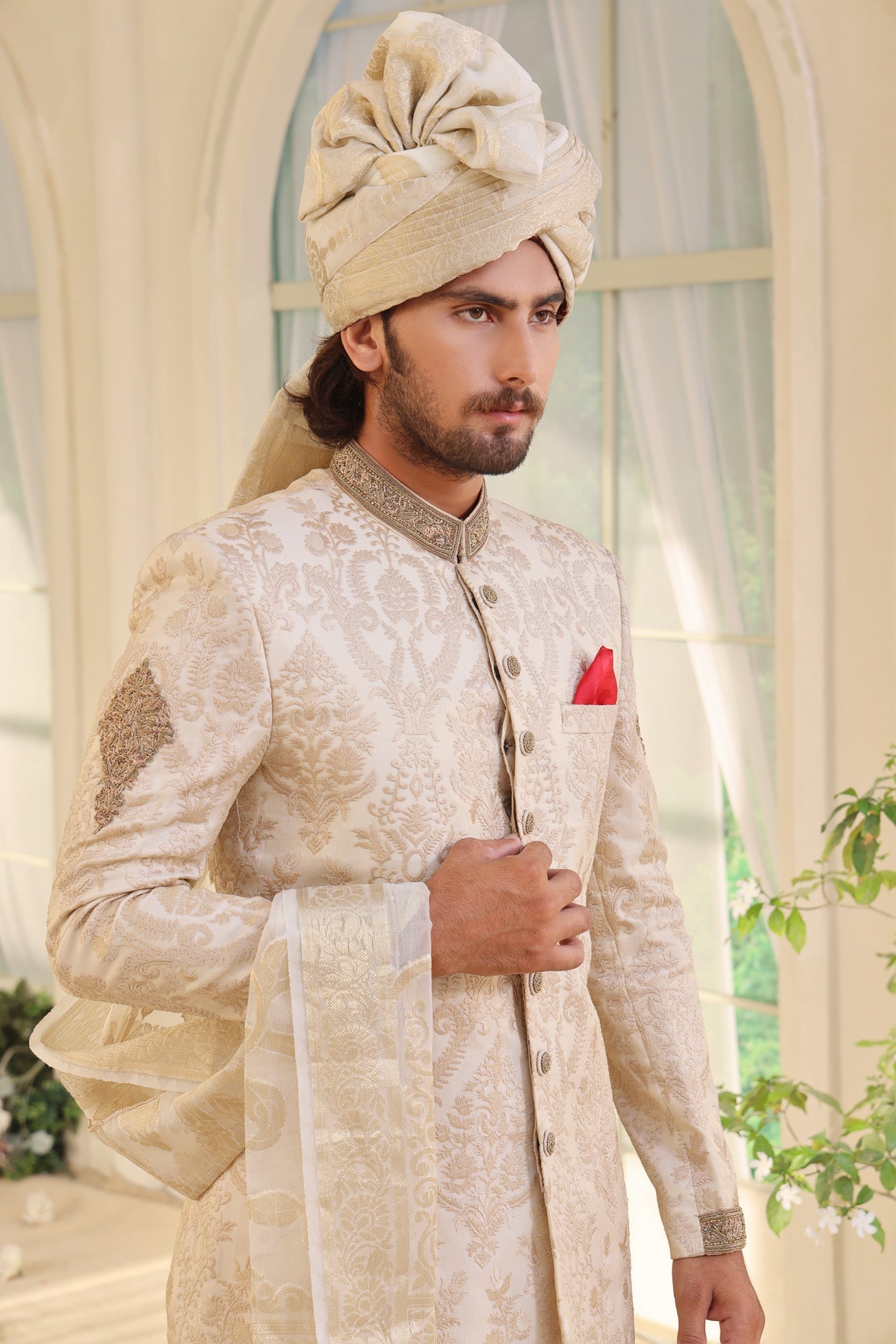 Aakib - groom sherwani by Karigur Bridal, view 3
