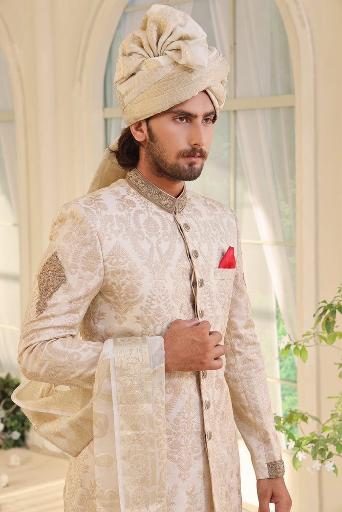 Aakib - groom sherwani by Karigur Bridal, view 3