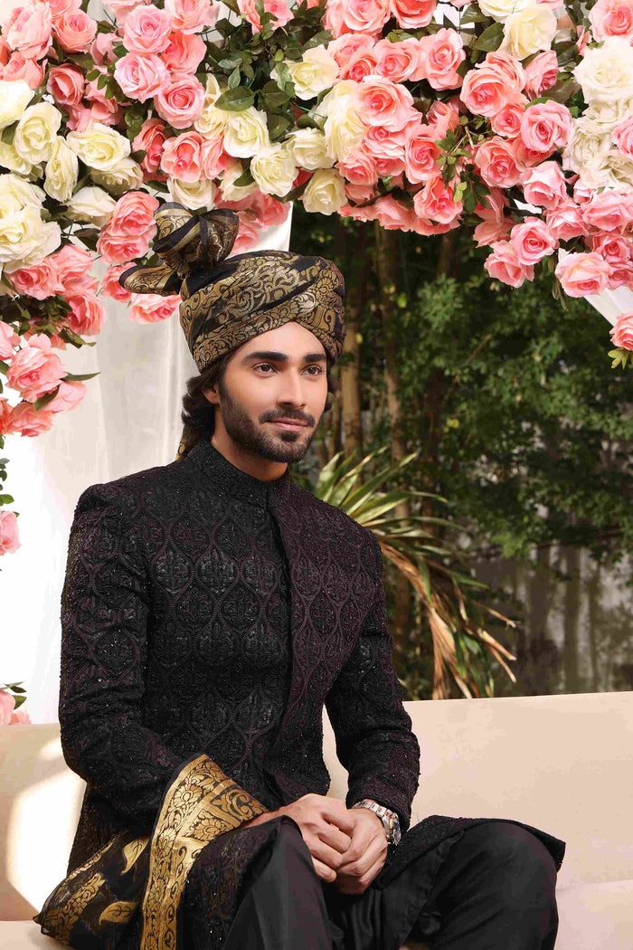 Adel - groom sherwani by Karigur Bridal, view 5