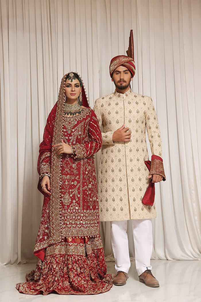 Khosrow - groom sherwani by Karigur Bridal, view 2