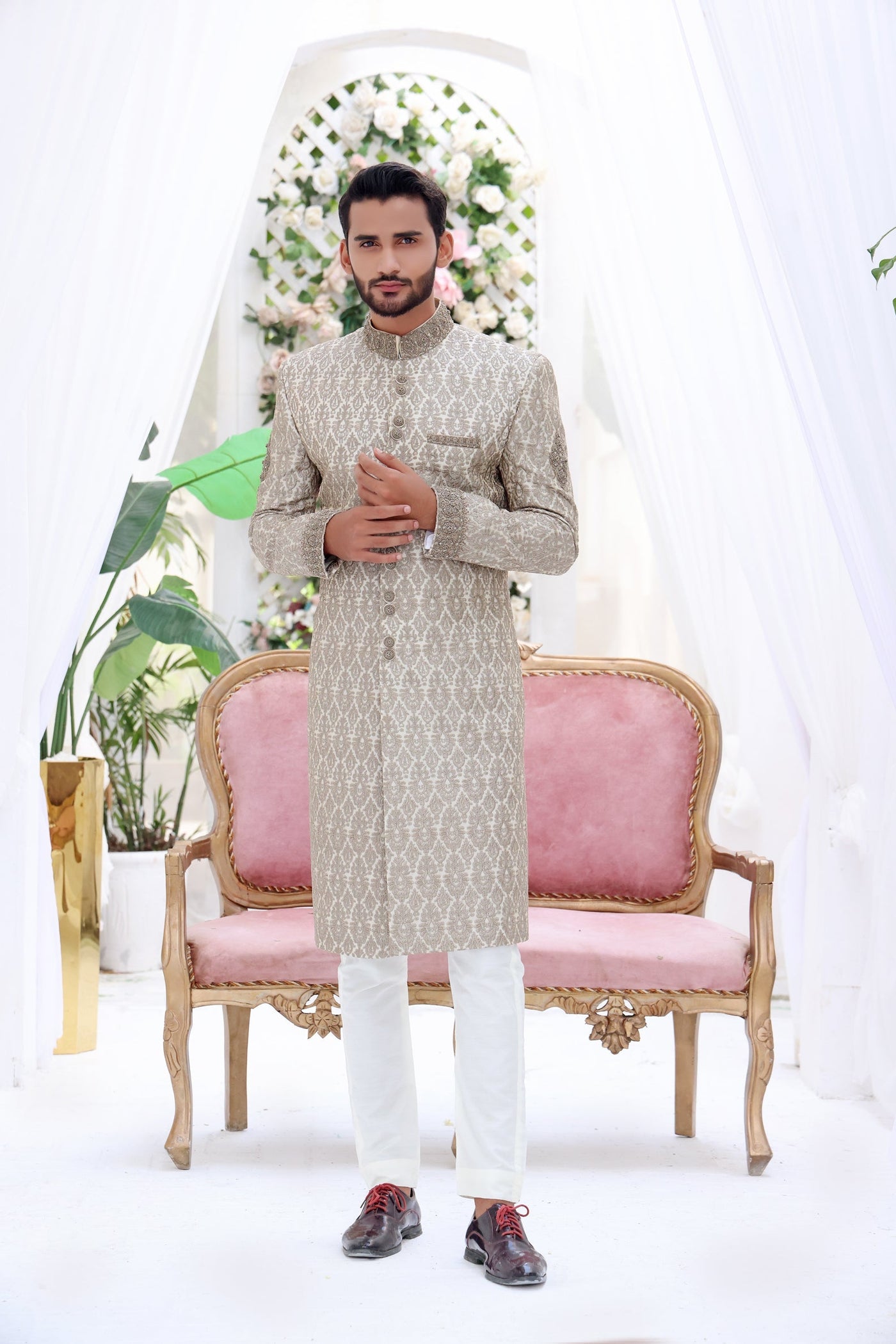 Pavel - groom sherwani by Karigur Bridal