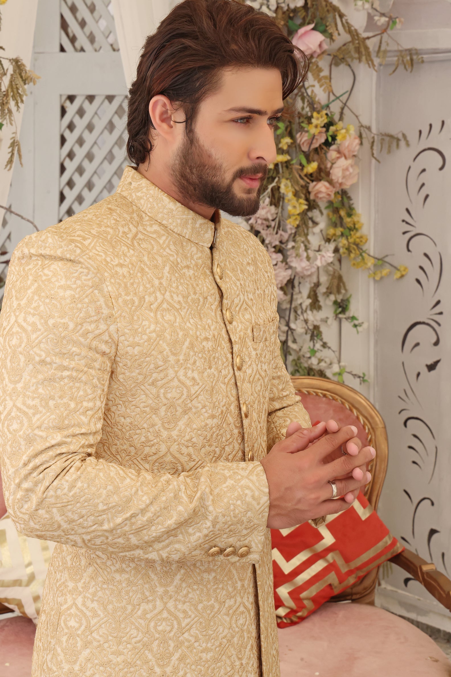 Pherick - groom sherwani by Karigur Bridal, view 2