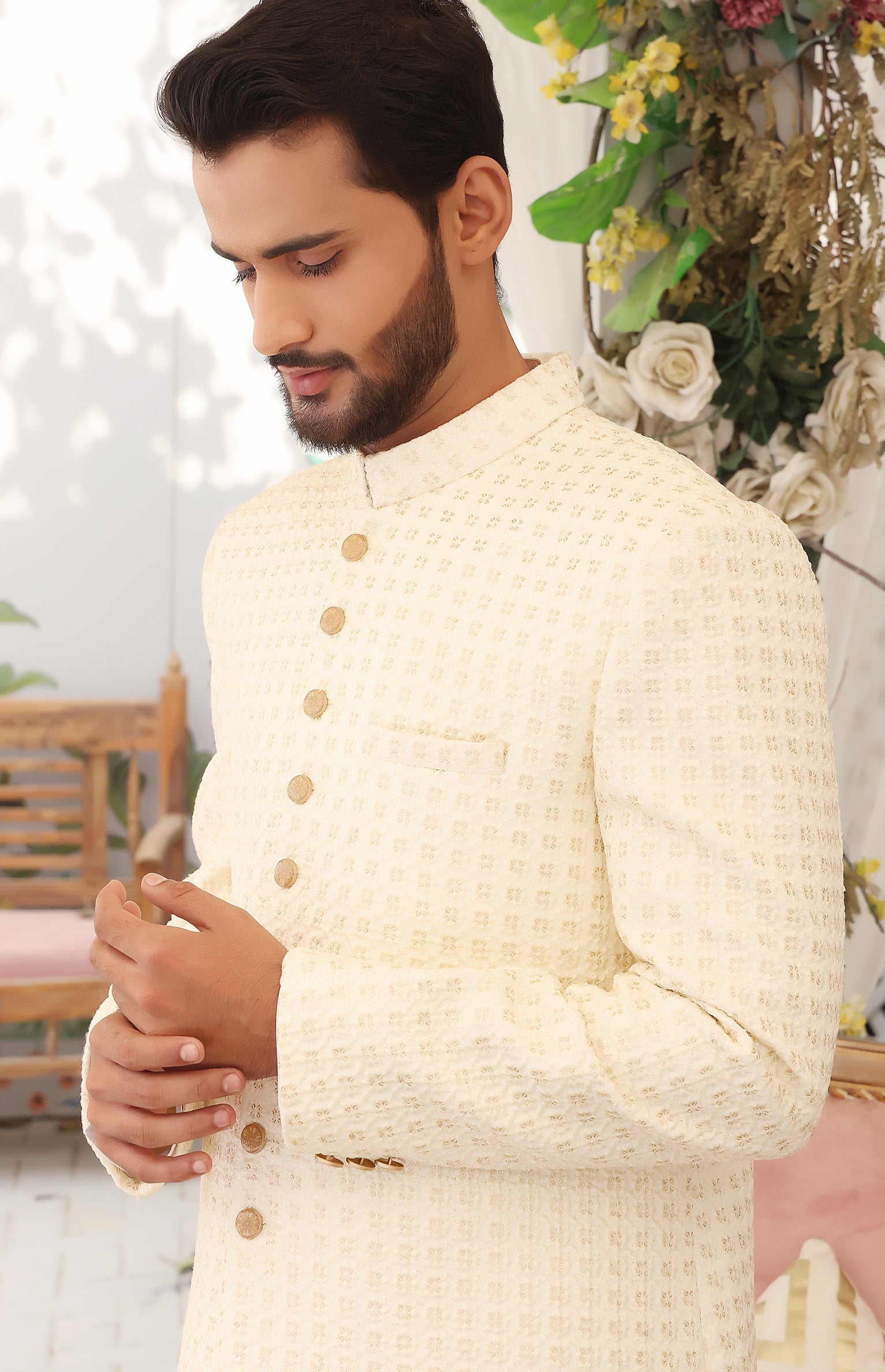 Rasul - groom sherwani by Karigur Bridal, view 3