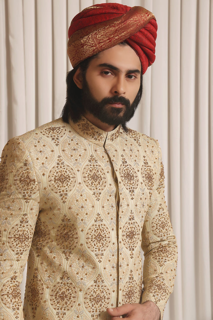 Rostam - groom sherwani by Karigur Bridal, view 3