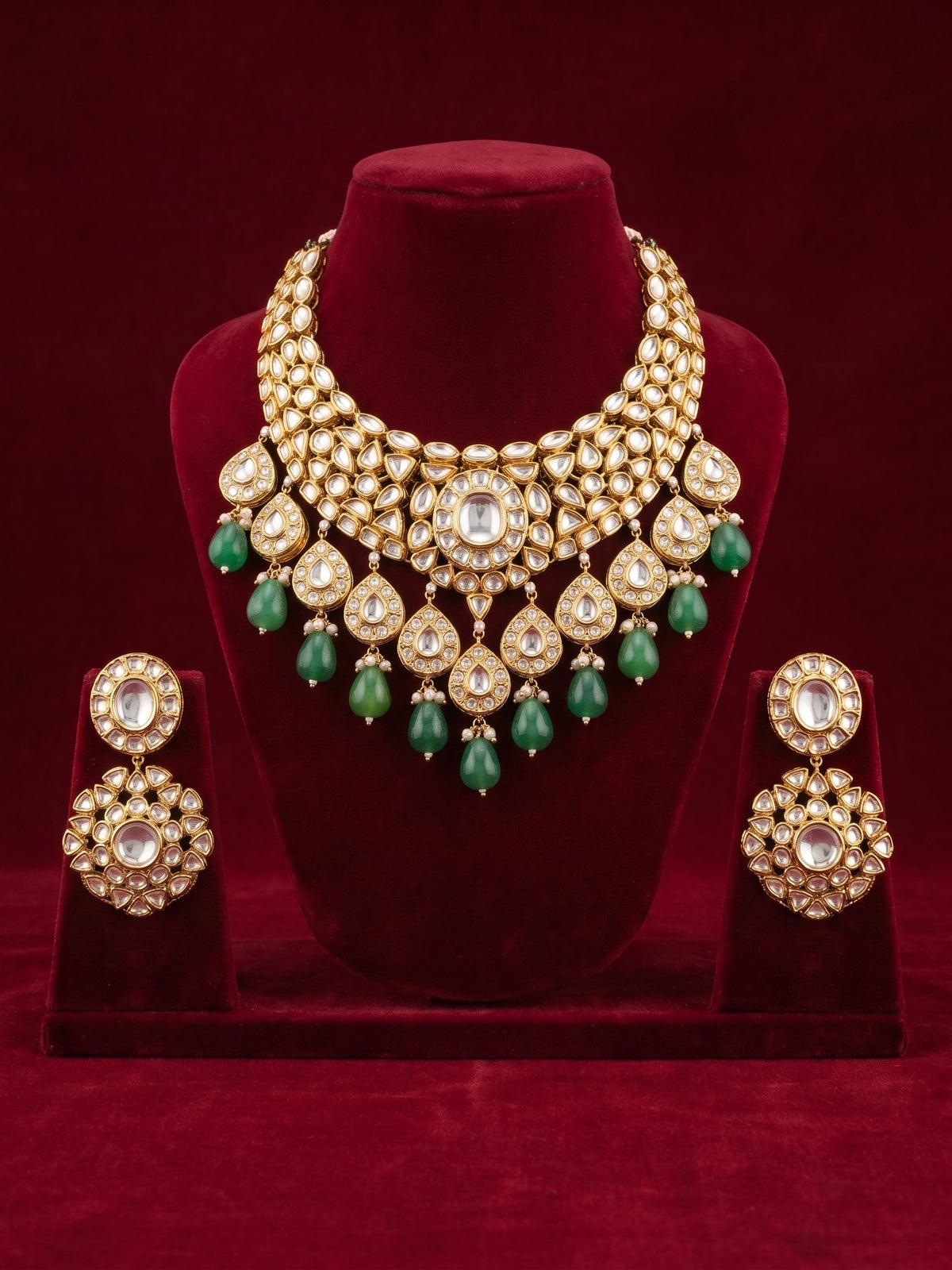 Emerald Kundan Royale Set