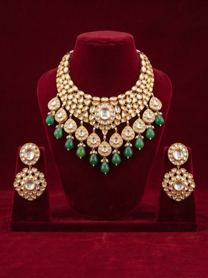 Emerald Kundan Royale Set