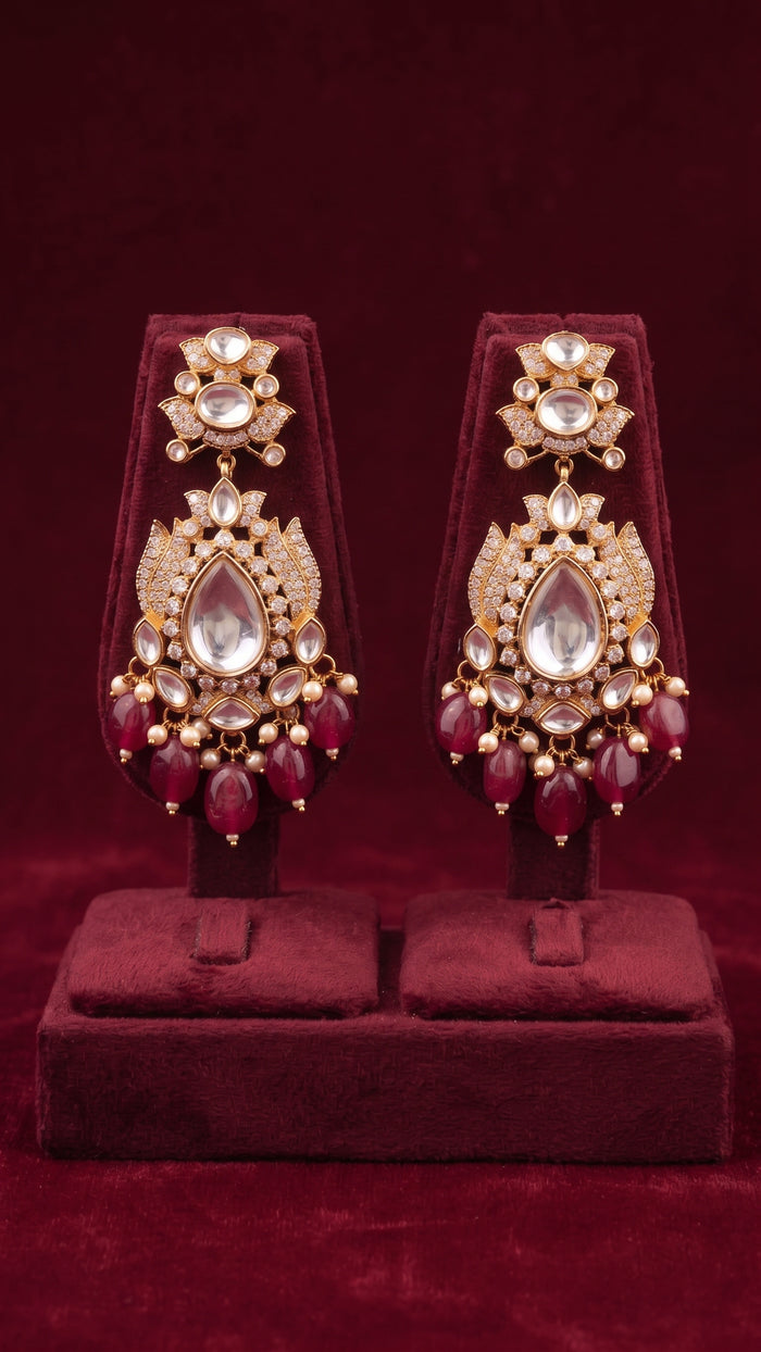 Ruby Kundan Grandeur Set