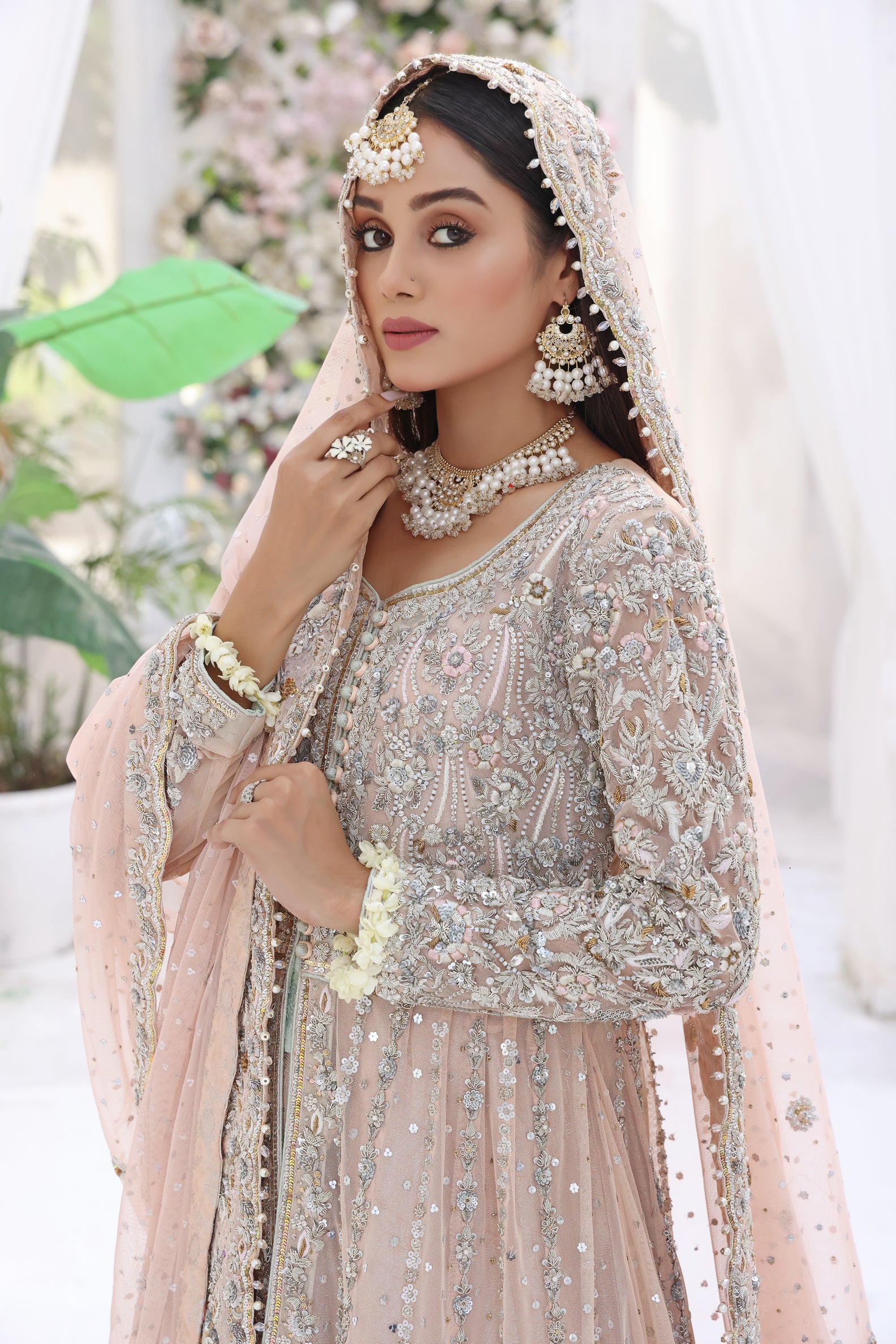 Harolin Blush Pink Pakistani Bridal Dress Karigur